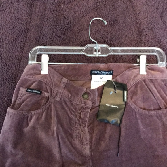 NWT Dolce & Gabbana velour slacks - Picture 2 of 8